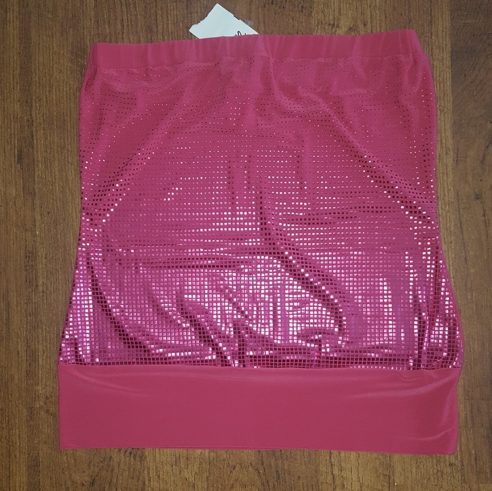 Brand New Vanity Pink Tube Top sz S (runs big) NWT